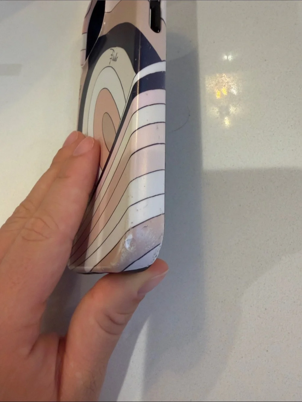 Emilio Pucci Pink and Navy Swirl iPhone 16 pro Case
